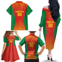 Madagascar Basketball Custom Family Matching Off The Shoulder Long Sleeve Dress and Hawaiian Shirt Come On Angel Manzano - Wonder Print Shop