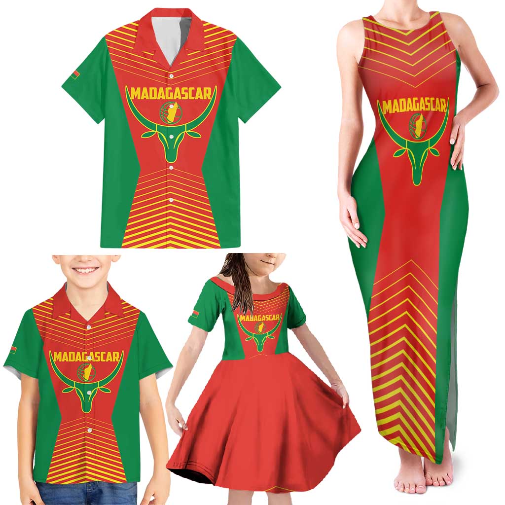 Madagascar Basketball Custom Family Matching Tank Maxi Dress and Hawaiian Shirt Come On Angel Manzano - Wonder Print Shop