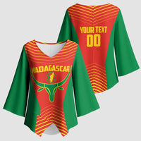 Madagascar Basketball Custom Kimono Sleeve Blouse Come On Angel Manzano - Wonder Print Shop