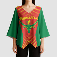 Madagascar Basketball Custom Kimono Sleeve Blouse Come On Angel Manzano - Wonder Print Shop