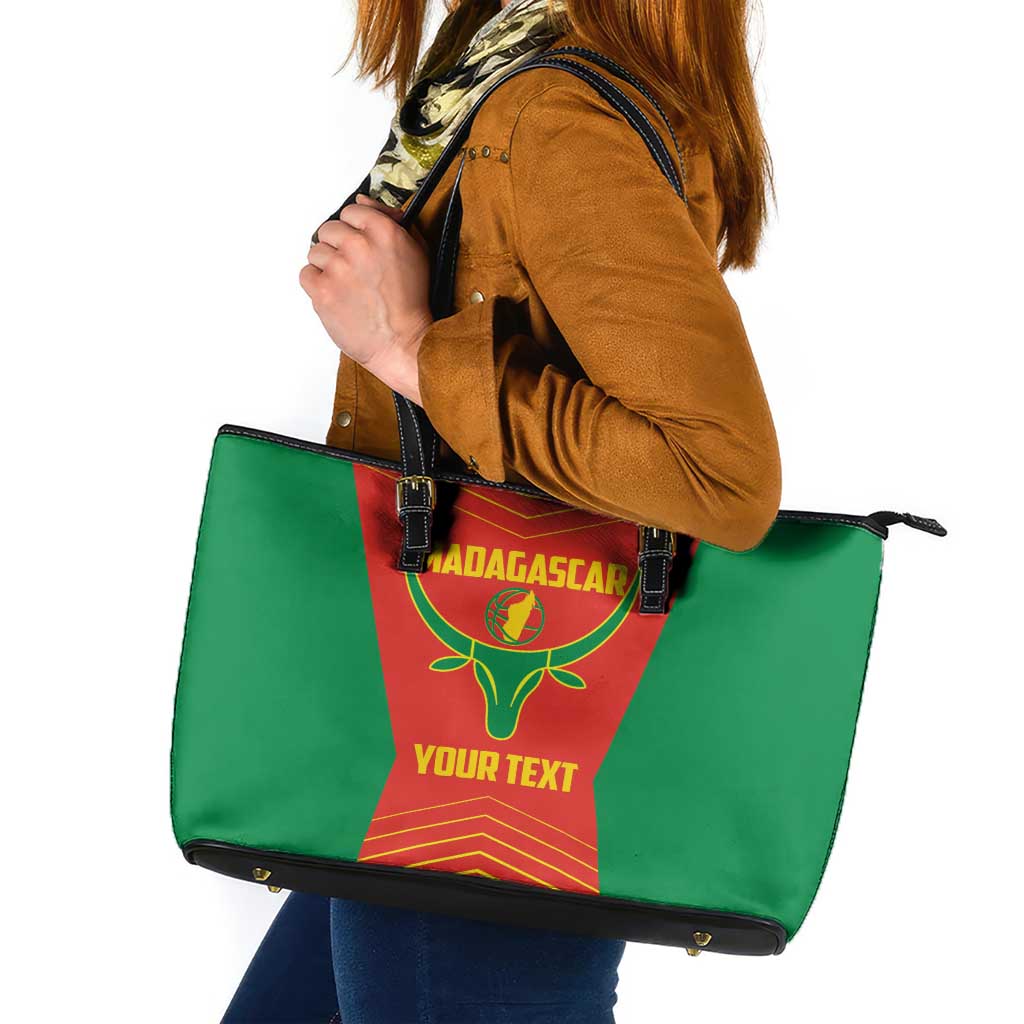 Madagascar Basketball Custom Leather Tote Bag Come On Angel Manzano - Wonder Print Shop
