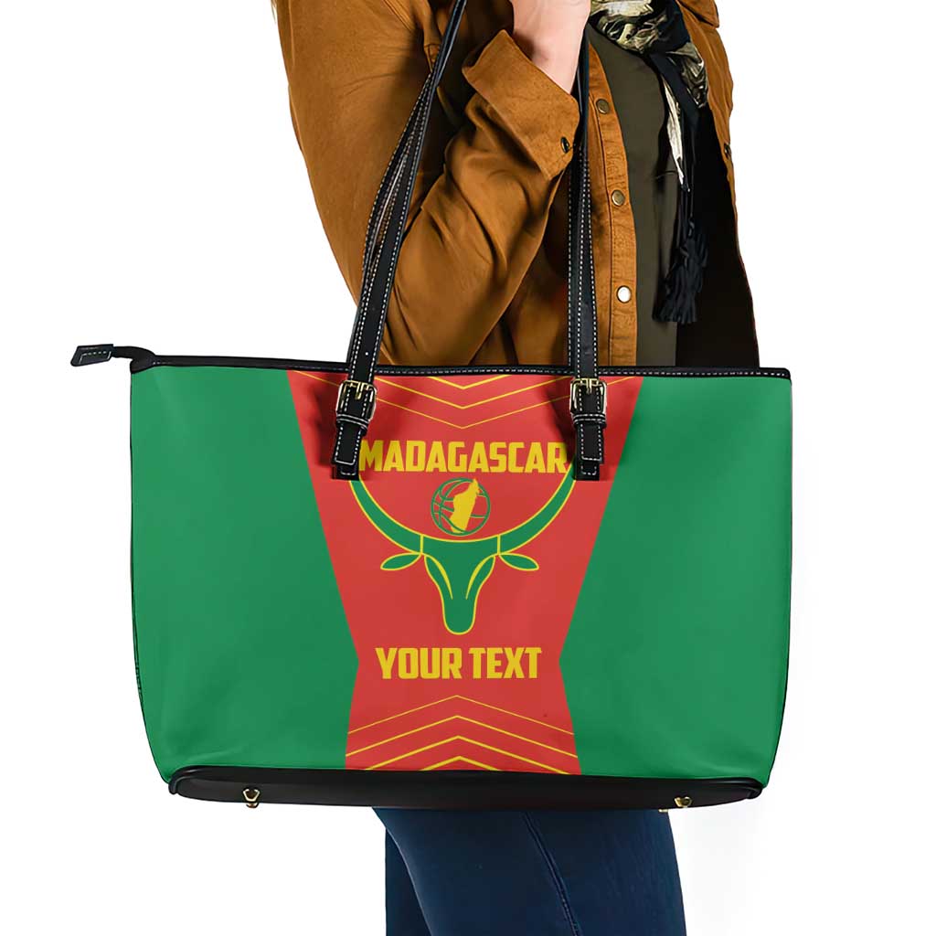 Madagascar Basketball Custom Leather Tote Bag Come On Angel Manzano - Wonder Print Shop