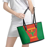 Madagascar Basketball Custom Leather Tote Bag Come On Angel Manzano - Wonder Print Shop