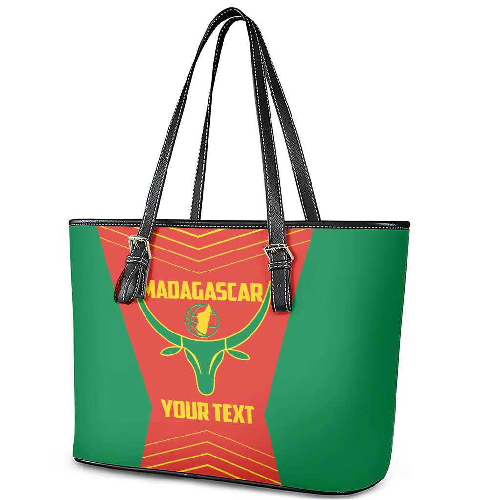 Madagascar Basketball Custom Leather Tote Bag Come On Angel Manzano - Wonder Print Shop