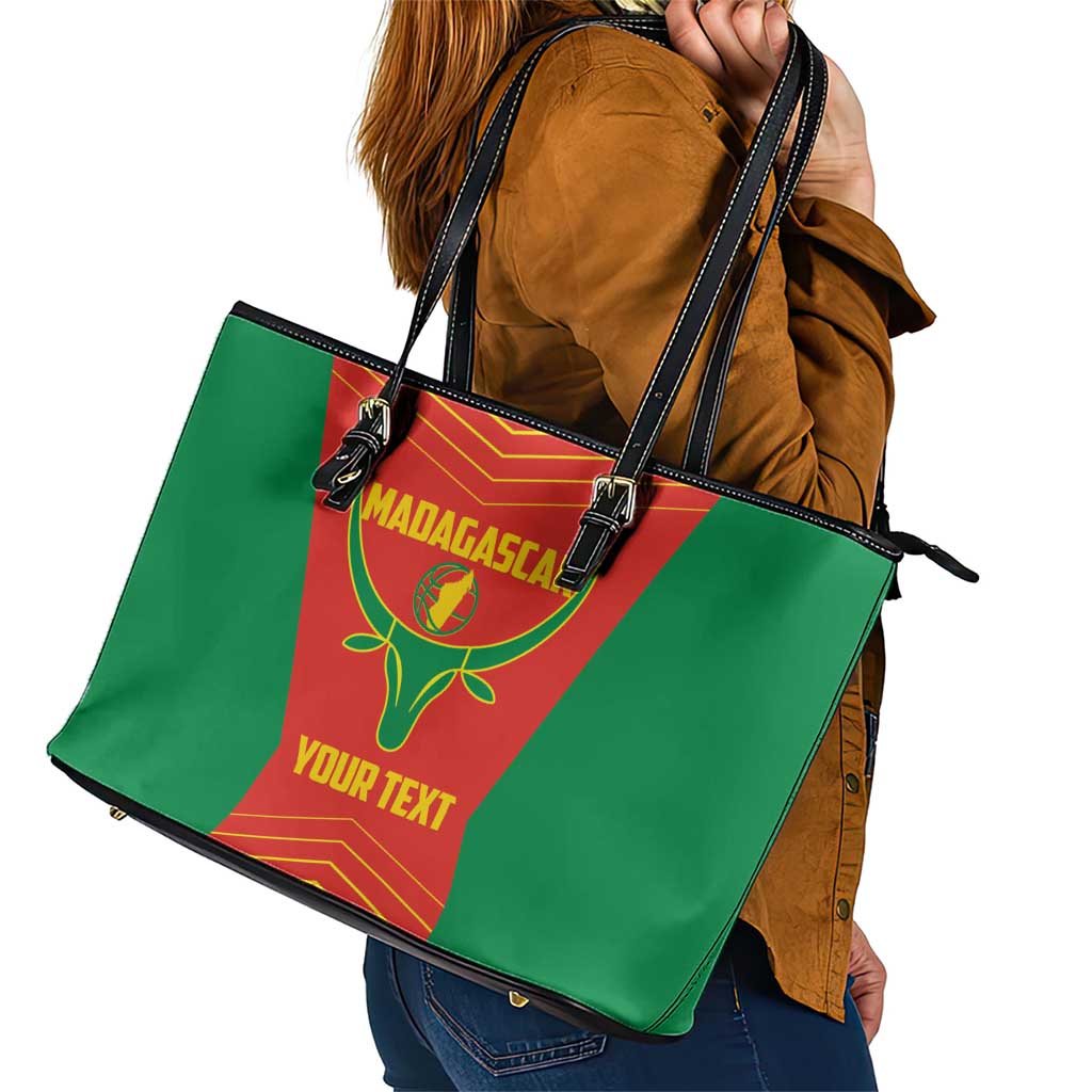 Madagascar Basketball Custom Leather Tote Bag Come On Angel Manzano - Wonder Print Shop