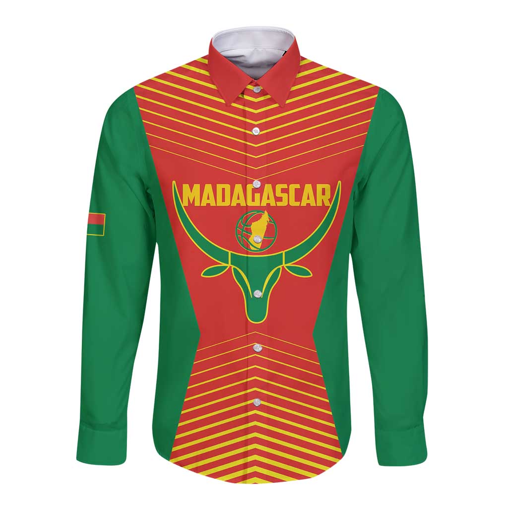 Madagascar Basketball Custom Long Sleeve Button Shirt Come On Angel Manzano - Wonder Print Shop