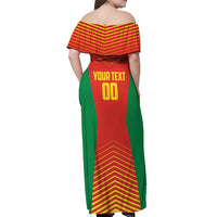 Madagascar Basketball Custom Off Shoulder Maxi Dress Come On Angel Manzano - Wonder Print Shop