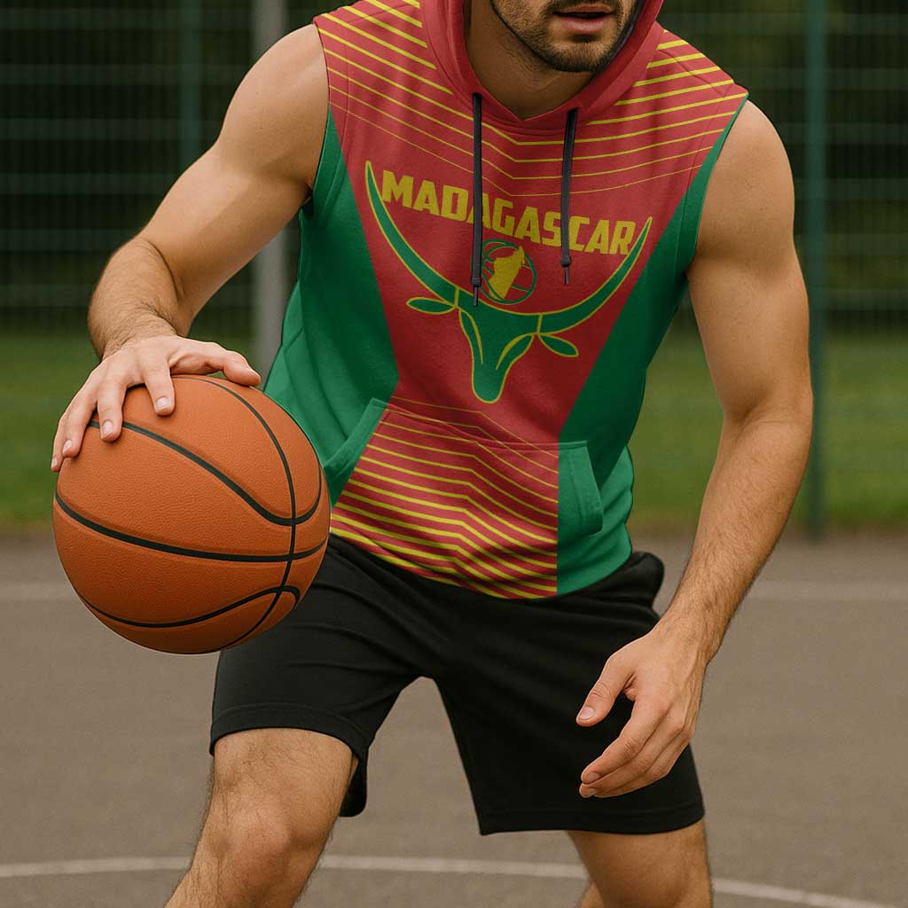Madagascar Basketball Custom Sleeveless Hoodie Come On Angel Manzano - Wonder Print Shop
