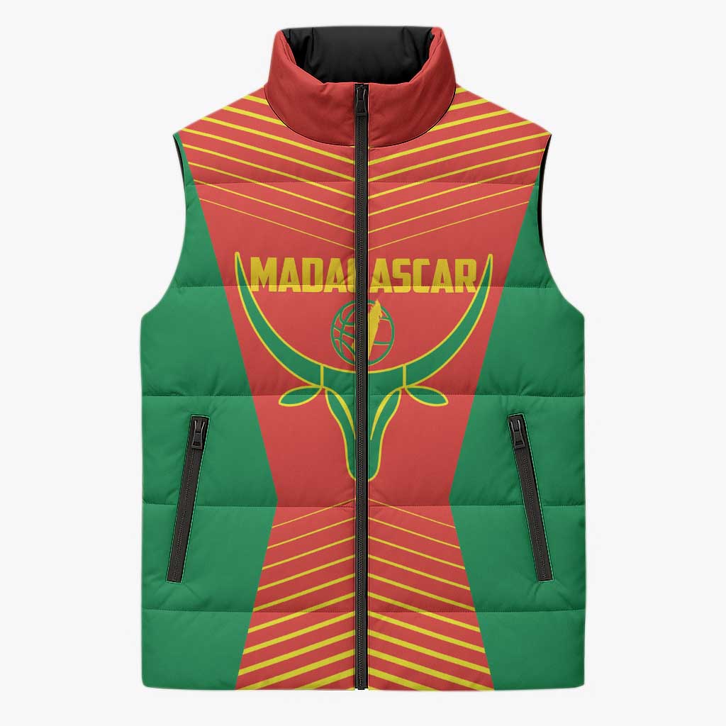 Madagascar Basketball Custom Sleeveless Puffer Jacket Come On Angel Manzano - Wonder Print Shop