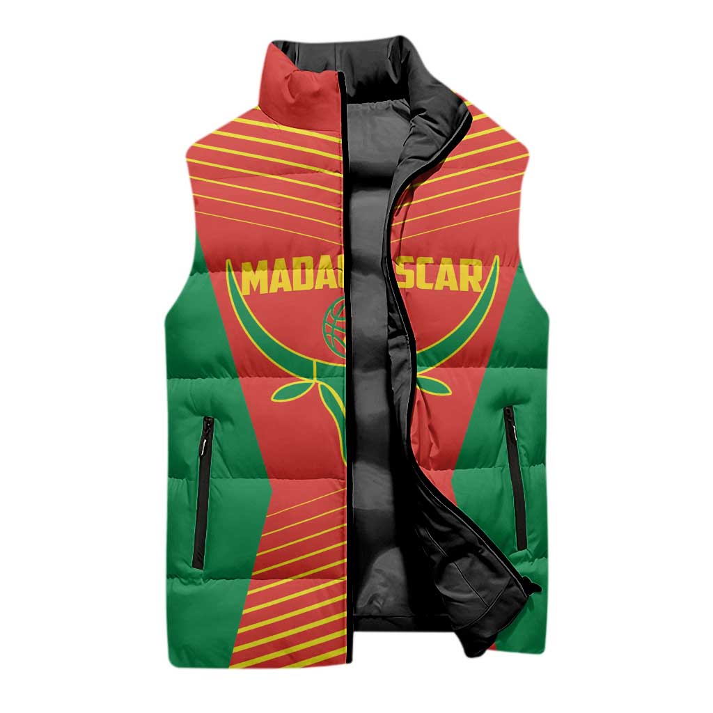 Madagascar Basketball Custom Sleeveless Puffer Jacket Come On Angel Manzano - Wonder Print Shop