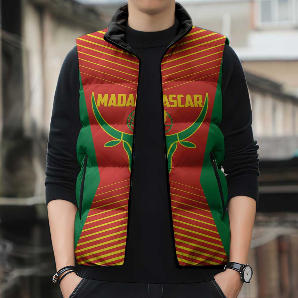 Madagascar Basketball Custom Sleeveless Puffer Jacket Come On Angel Manzano - Wonder Print Shop