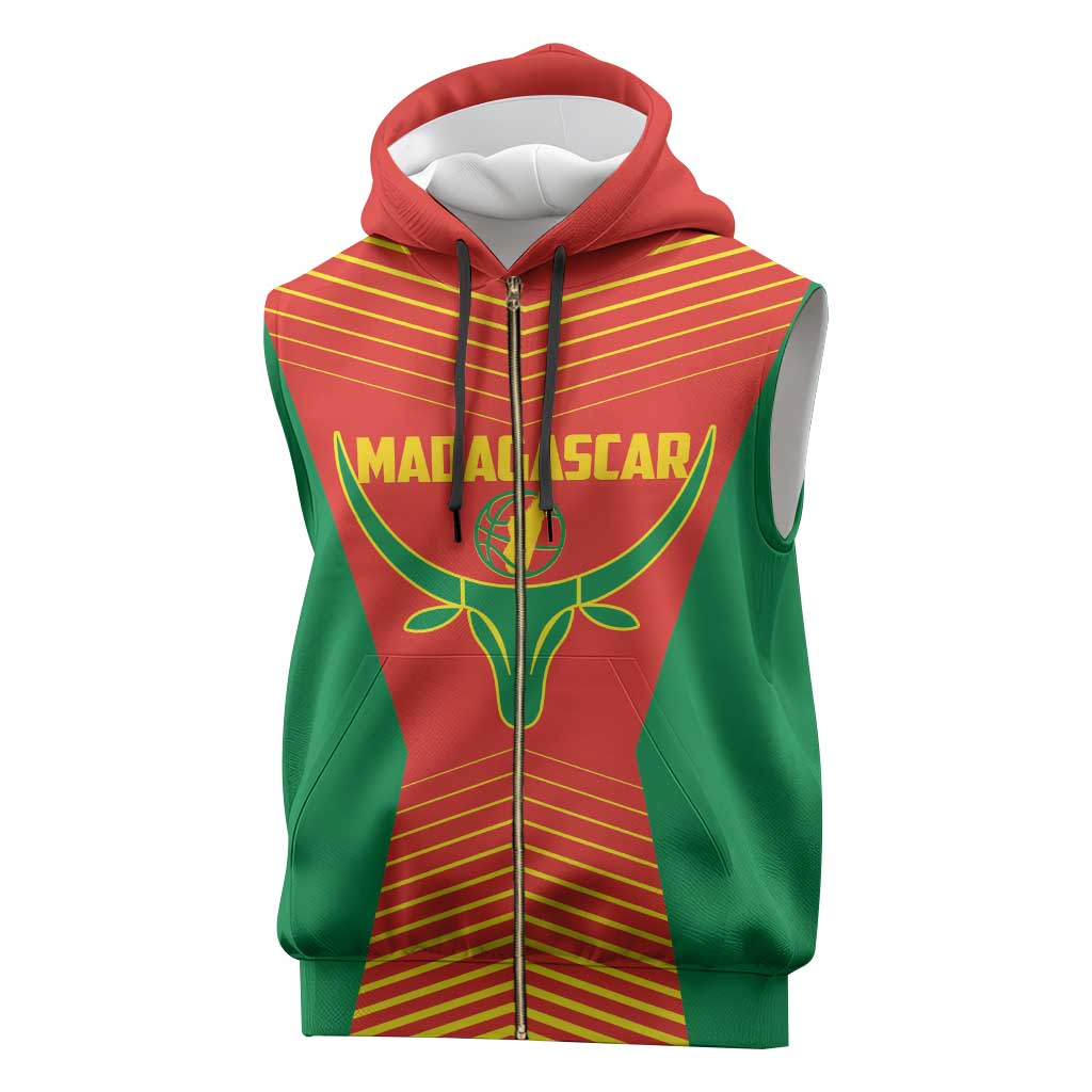 Madagascar Basketball Custom Sleeveless Zip Hoodie Come On Angel Manzano - Wonder Print Shop