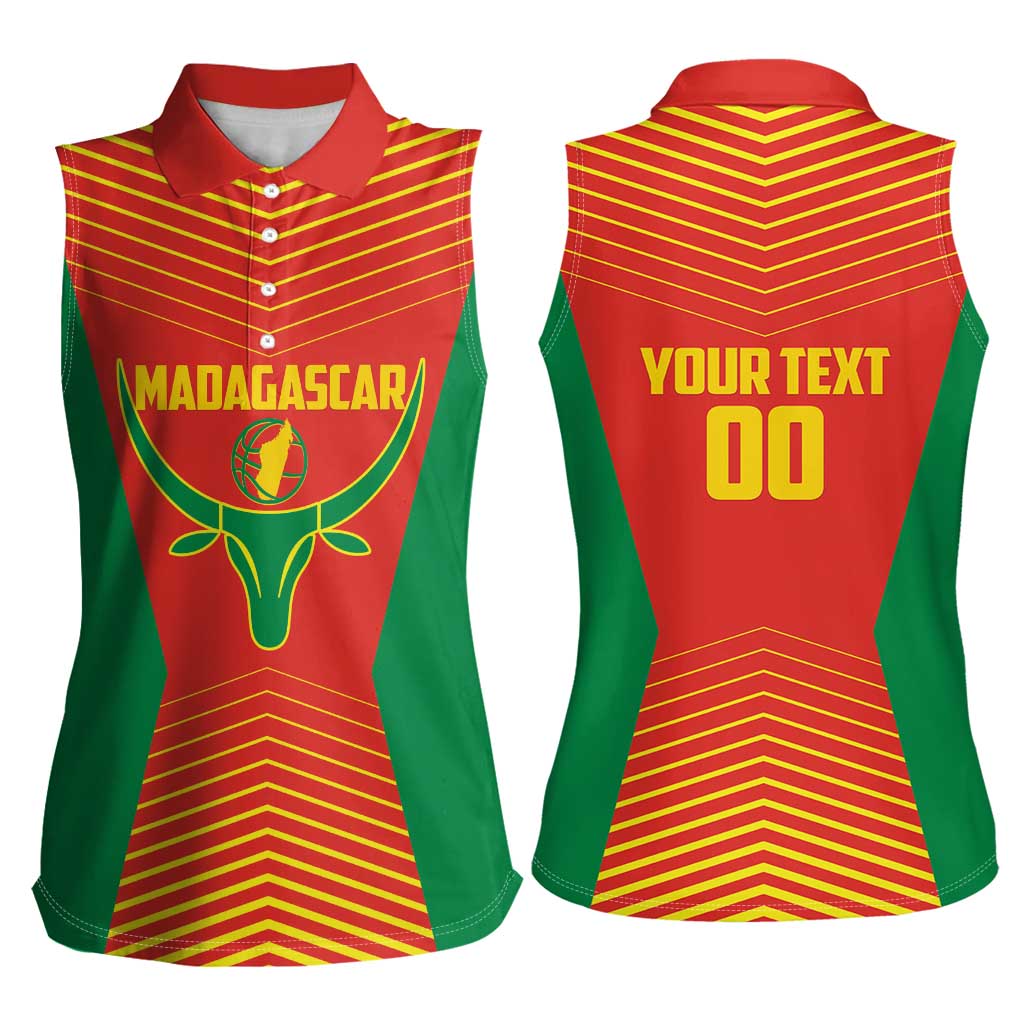 Madagascar Basketball Custom Women Sleeveless Polo Shirt Come On Angel Manzano - Wonder Print Shop