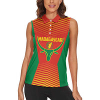 Madagascar Basketball Custom Women Sleeveless Polo Shirt Come On Angel Manzano - Wonder Print Shop