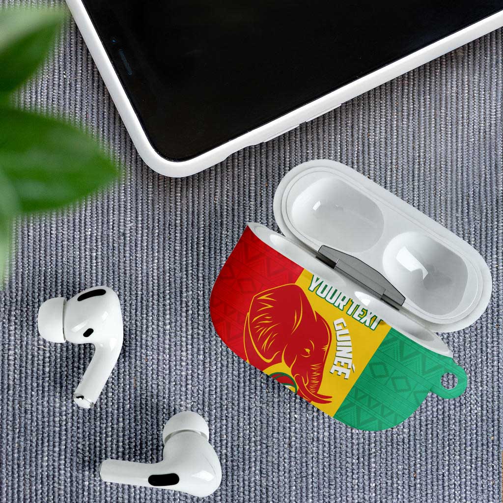 Guinea Basketball Custom AirPods Case Syli Nationale African Pattern - Wonder Print Shop