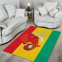 Guinea Basketball Custom Area Rug Syli Nationale African Pattern - Wonder Print Shop