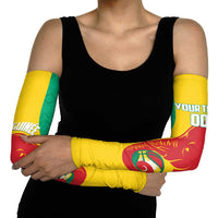 Guinea Basketball Custom Arm Sleeves Syli Nationale African Pattern - Wonder Print Shop