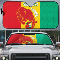 Guinea Basketball Custom Auto Sun Shade Syli Nationale African Pattern - Wonder Print Shop