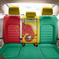 Guinea Basketball Custom Back Car Seat Cover Syli Nationale African Pattern - Wonder Print Shop