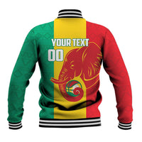 Guinea Basketball Custom Baseball Jacket Syli Nationale African Pattern - Wonder Print Shop