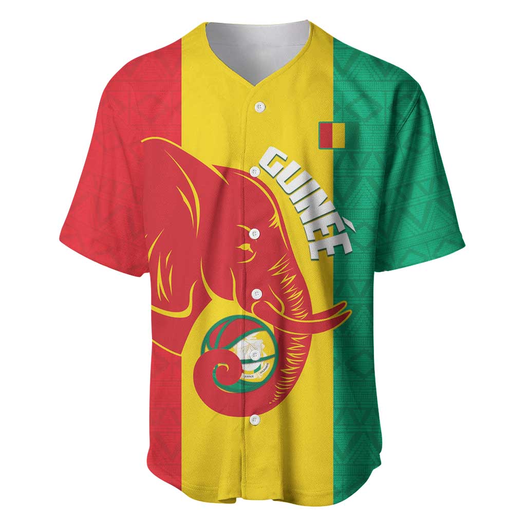Guinea Basketball Custom Baseball Jersey Syli Nationale African Pattern - Wonder Print Shop