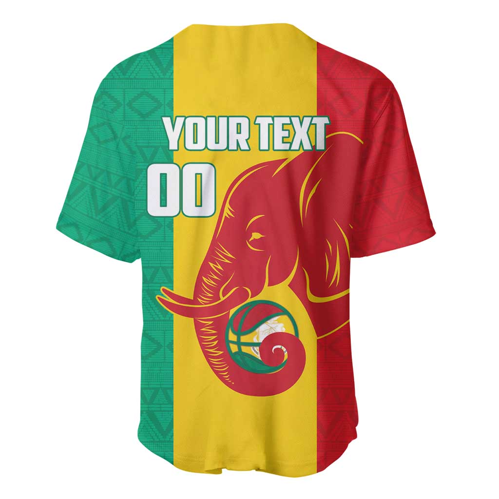 Guinea Basketball Custom Baseball Jersey Syli Nationale African Pattern - Wonder Print Shop