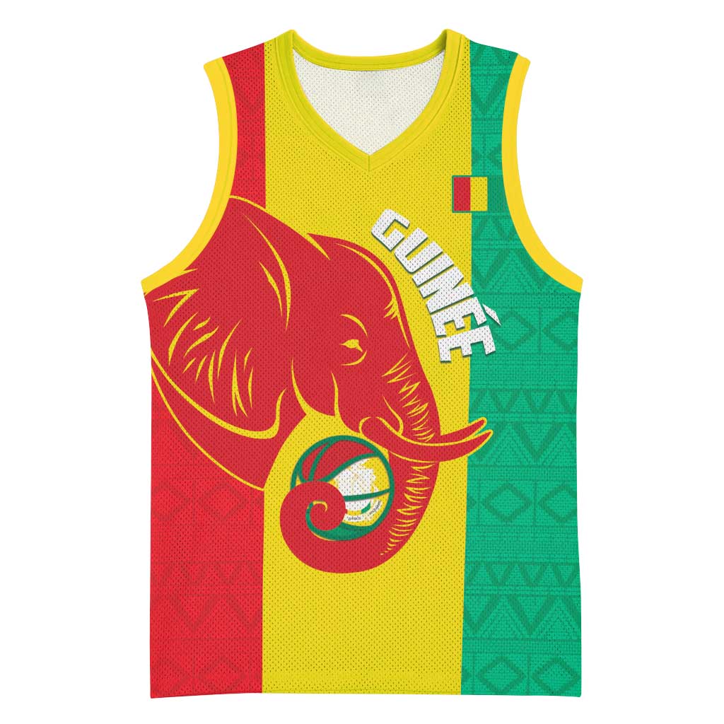 Guinea Basketball Custom Basketball Jersey Syli Nationale African Pattern - Wonder Print Shop