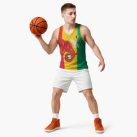 Guinea Basketball Custom Basketball Jersey Syli Nationale African Pattern - Wonder Print Shop