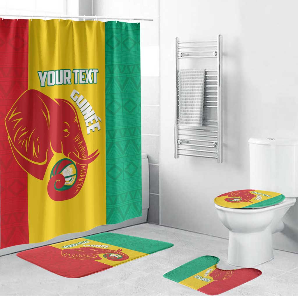 Guinea Basketball Custom Bathroom Set Syli Nationale African Pattern - Wonder Print Shop