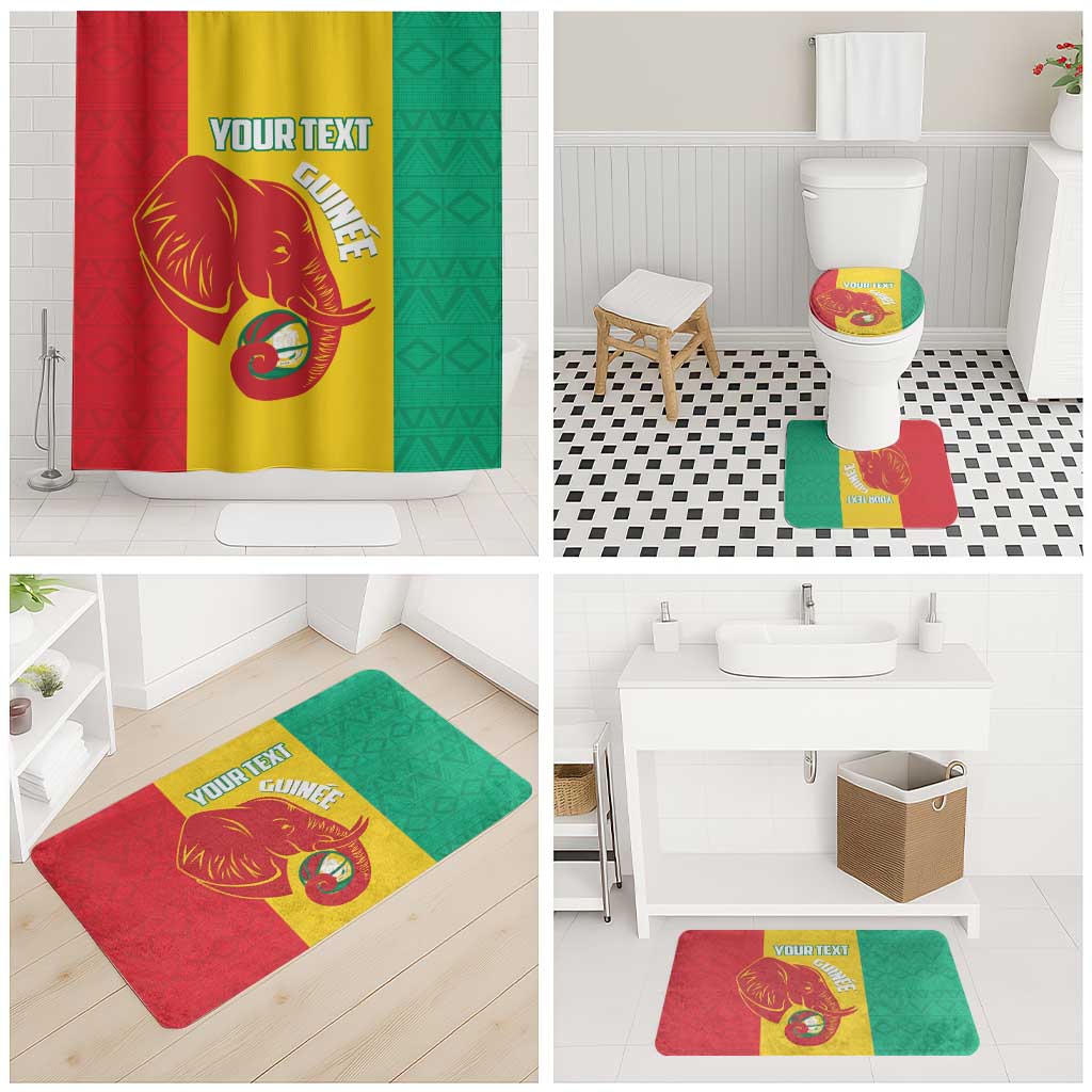 Guinea Basketball Custom Bathroom Set Syli Nationale African Pattern - Wonder Print Shop