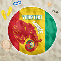 Guinea Basketball Custom Beach Blanket Syli Nationale African Pattern - Wonder Print Shop