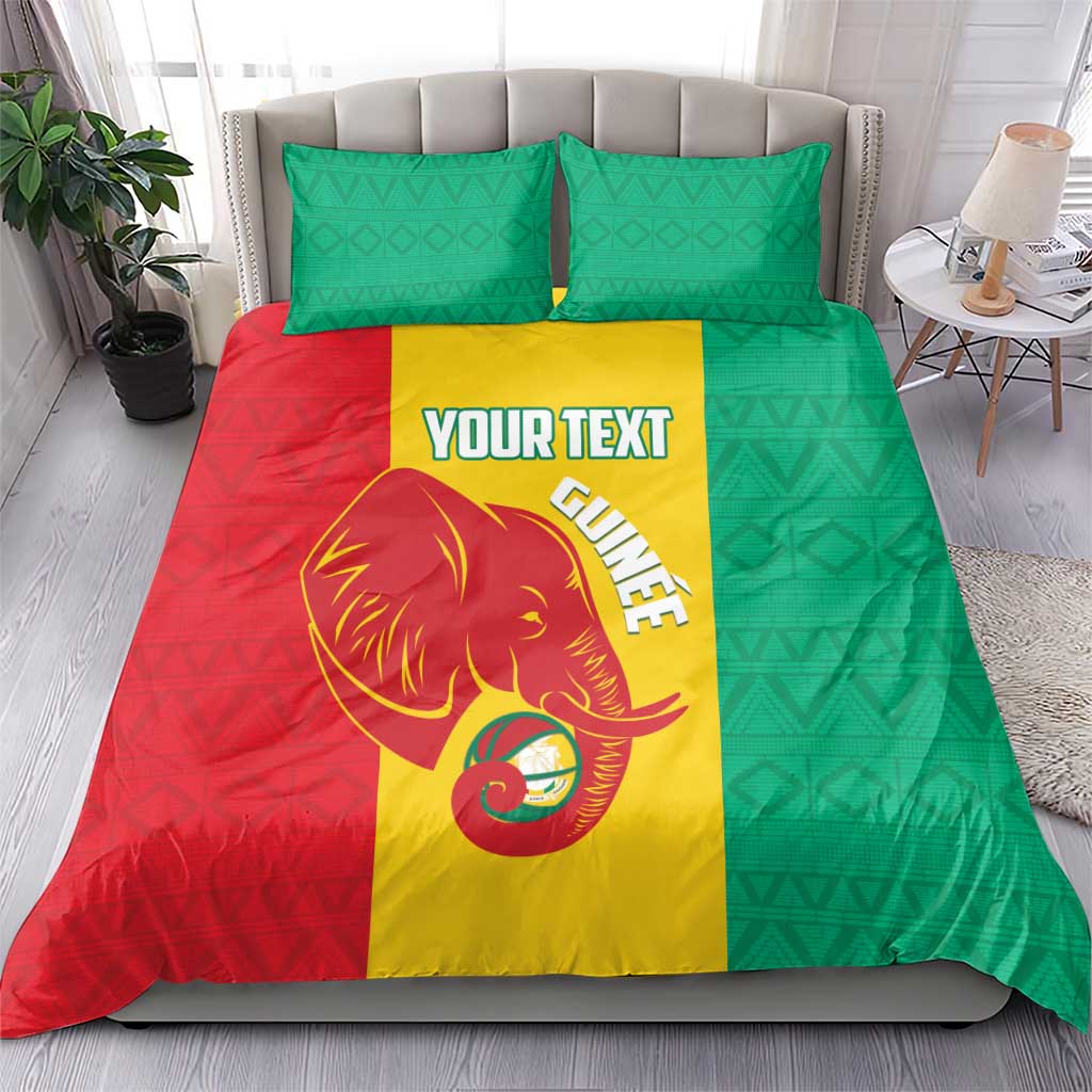 Guinea Basketball Custom Bedding Set Syli Nationale African Pattern - Wonder Print Shop