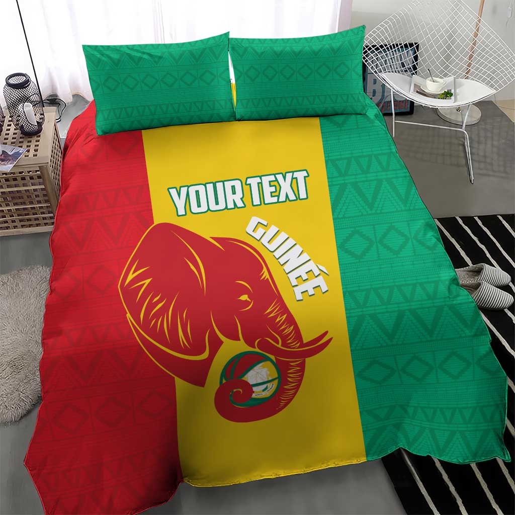 Guinea Basketball Custom Bedding Set Syli Nationale African Pattern - Wonder Print Shop