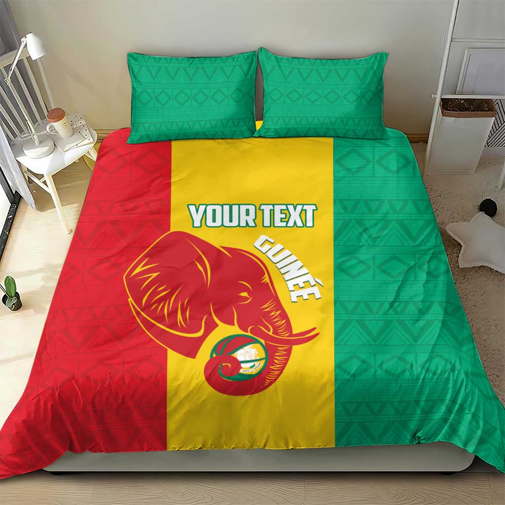 Guinea Basketball Custom Bedding Set Syli Nationale African Pattern - Wonder Print Shop