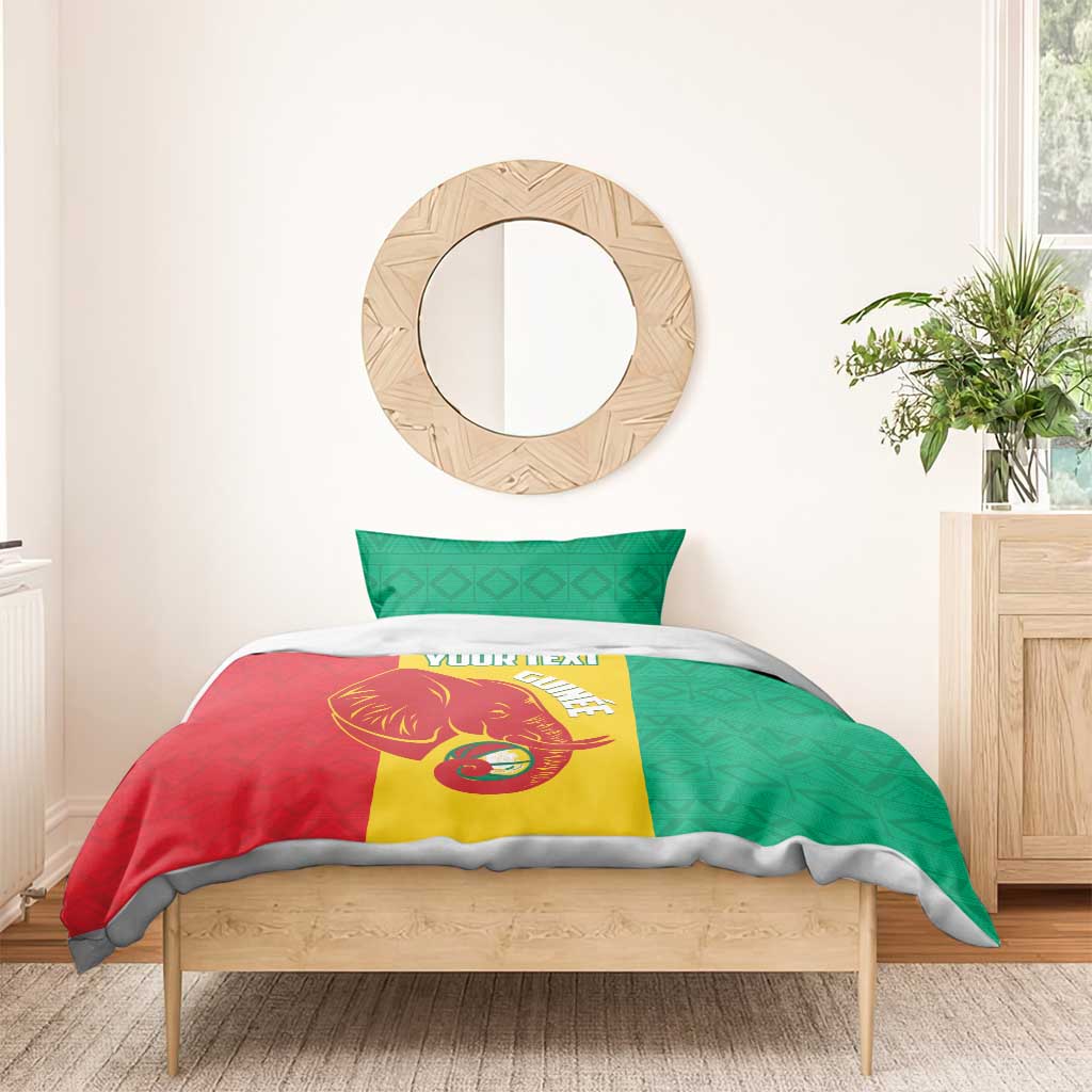 Guinea Basketball Custom Bedding Set Syli Nationale African Pattern - Wonder Print Shop
