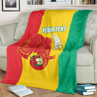 Guinea Basketball Custom Blanket Syli Nationale African Pattern - Wonder Print Shop