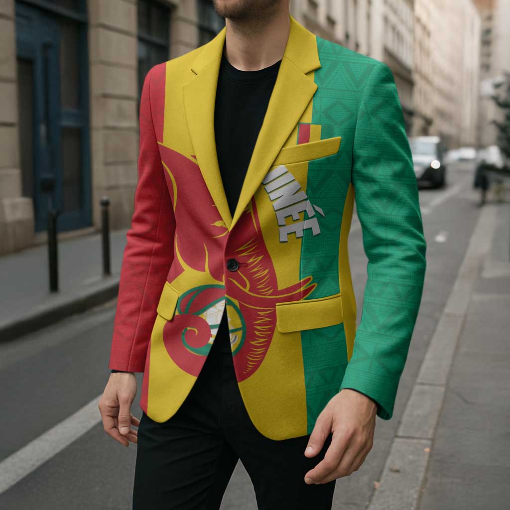 Guinea Basketball Custom Blazer Syli Nationale African Pattern - Wonder Print Shop