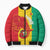 Guinea Basketball Custom Bomber Puffer Jacket Syli Nationale African Pattern - Wonder Print Shop