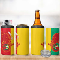 Guinea Basketball Custom 4 in 1 Can Cooler Tumbler Syli Nationale African Pattern - Wonder Print Shop