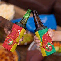 Guinea Basketball Custom 4 in 1 Can Cooler Tumbler Syli Nationale African Pattern - Wonder Print Shop
