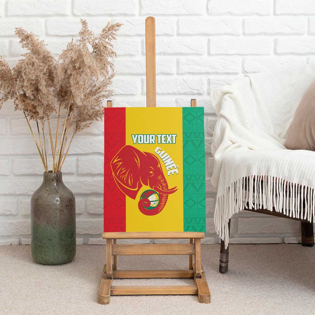Guinea Basketball Custom Canvas Wall Art Syli Nationale African Pattern - Wonder Print Shop