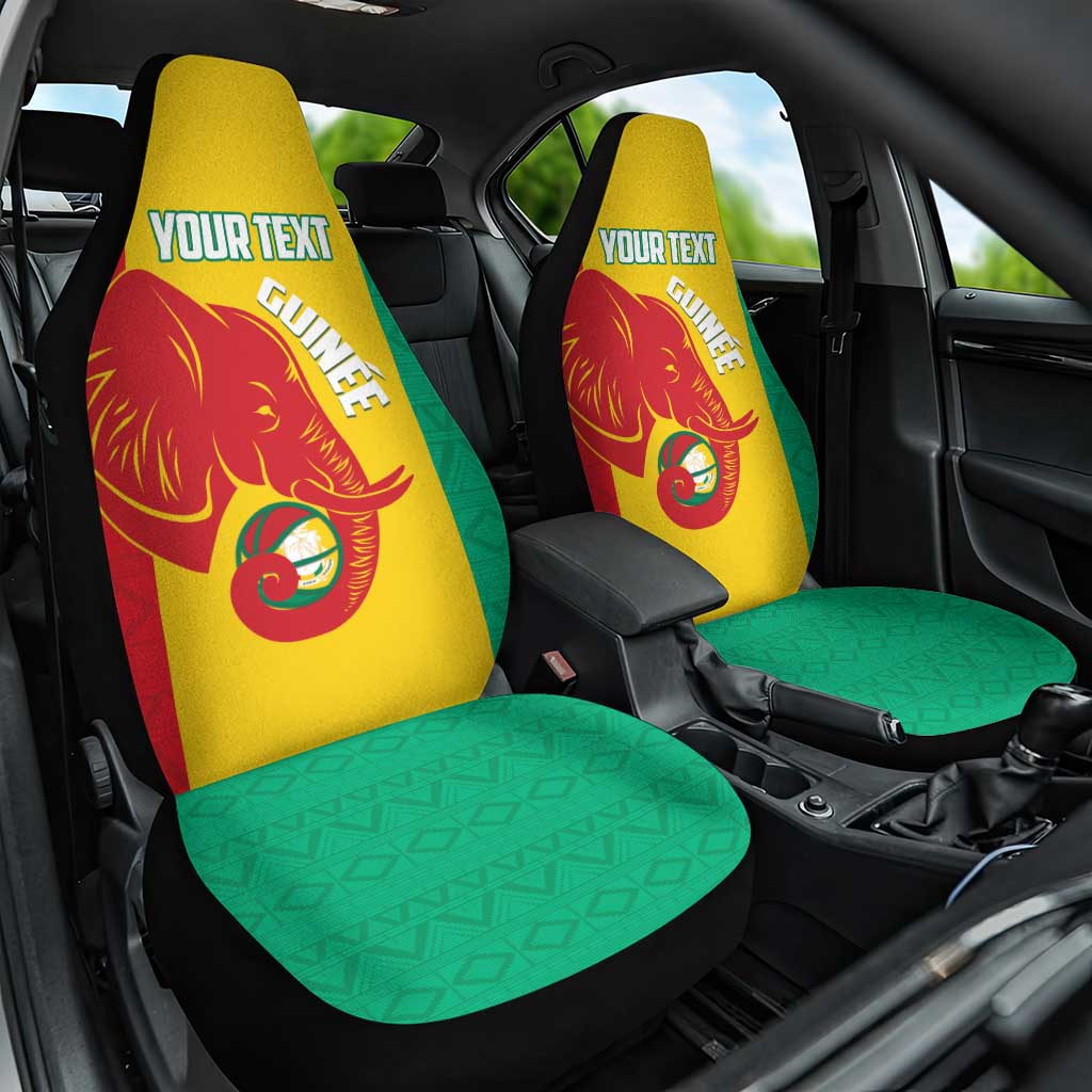 Guinea Basketball Custom Car Seat Cover Syli Nationale African Pattern - Wonder Print Shop