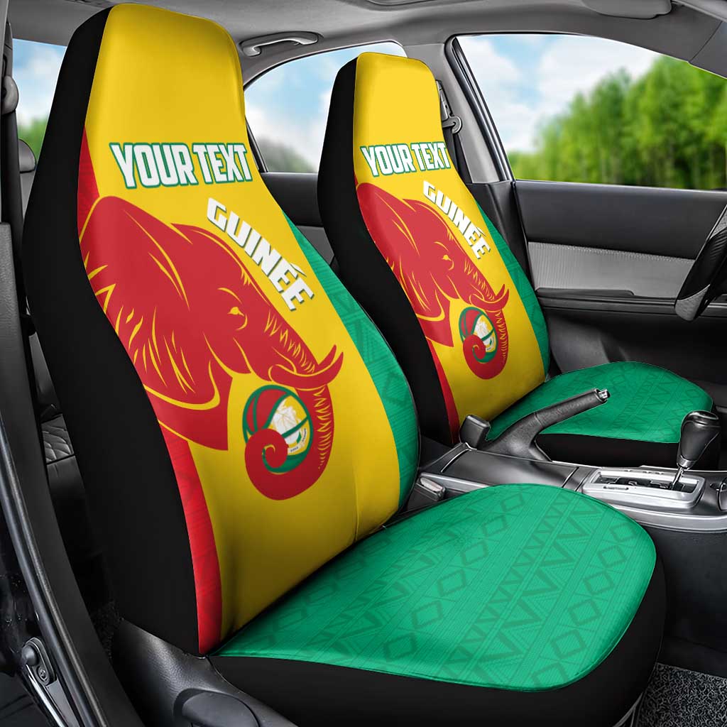 Guinea Basketball Custom Car Seat Cover Syli Nationale African Pattern - Wonder Print Shop
