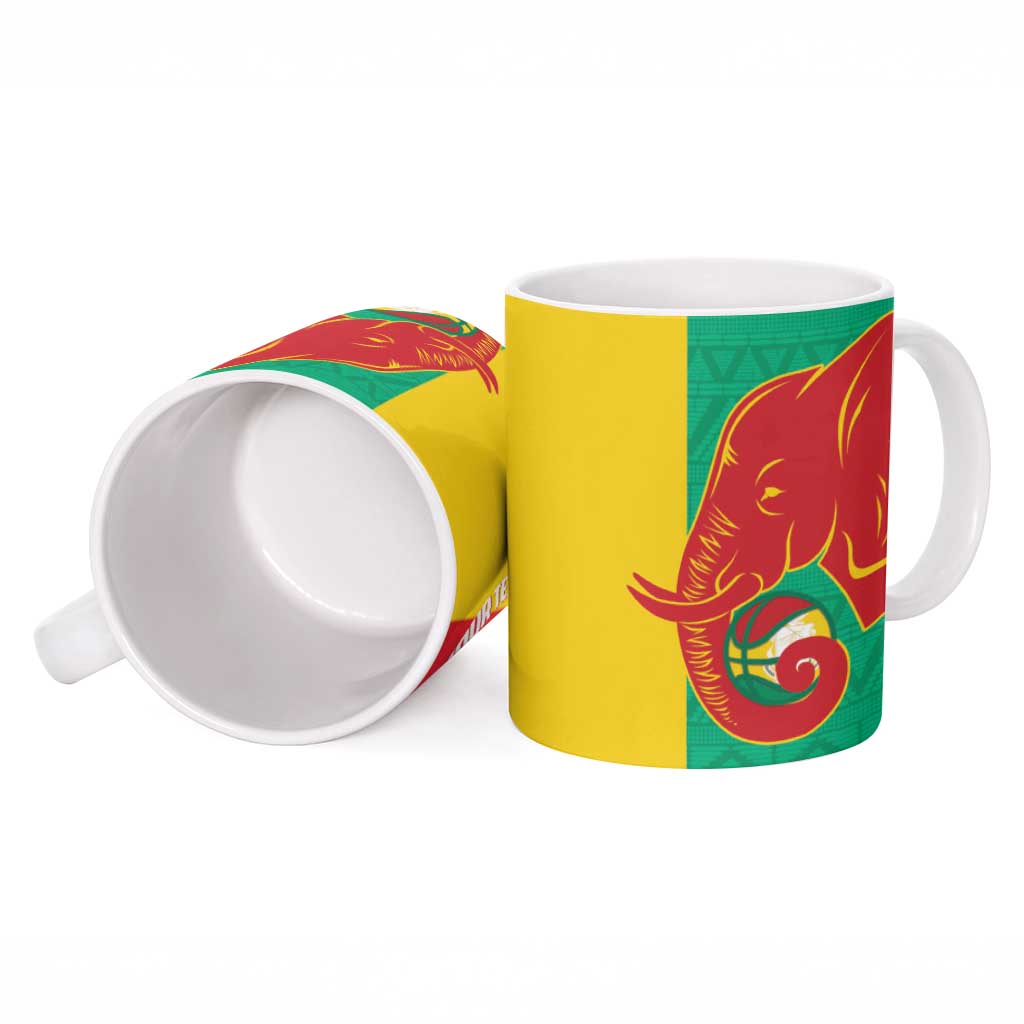 Guinea Basketball Custom Ceramic Mug Syli Nationale African Pattern - Wonder Print Shop