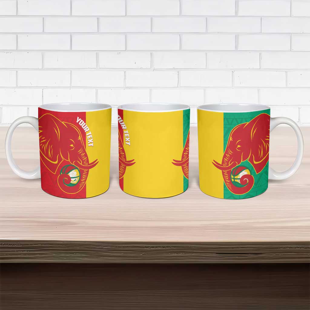 Guinea Basketball Custom Ceramic Mug Syli Nationale African Pattern - Wonder Print Shop