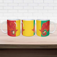 Guinea Basketball Custom Ceramic Mug Syli Nationale African Pattern - Wonder Print Shop