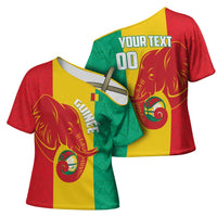 Guinea Basketball Custom Cross Shoulder Shirt Syli Nationale African Pattern - Wonder Print Shop