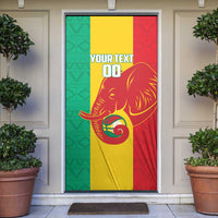 Guinea Basketball Custom Door Cover Syli Nationale African Pattern - Wonder Print Shop