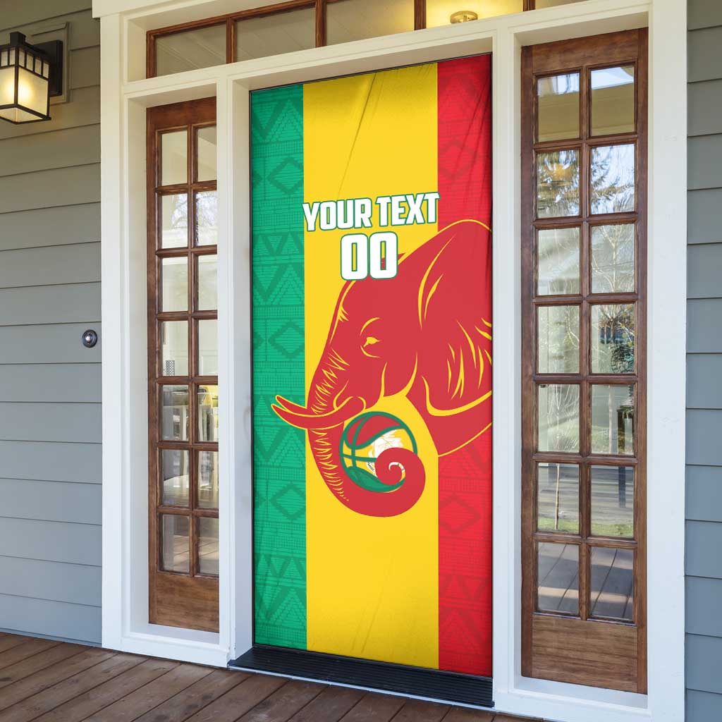 Guinea Basketball Custom Door Cover Syli Nationale African Pattern - Wonder Print Shop