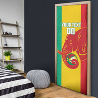 Guinea Basketball Custom Door Cover Syli Nationale African Pattern - Wonder Print Shop
